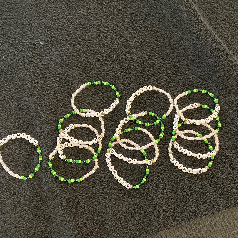 Set of 13 Unlimited Wicked themed Kids Beaded Bracelets - Party favors